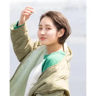 ショート 茅ヶ崎/ショートボブ /ハイトーン/片野のヘアスタイル