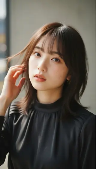 ミディアム 石沢 知康のヘアスタイル