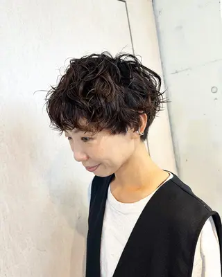 ショート パーマ マエダ　カズエ🫶 coronahairのヘアスタイル