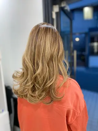 セミロング カラー opus 店長大和 レイヤー/赤み消しのヘアスタイル