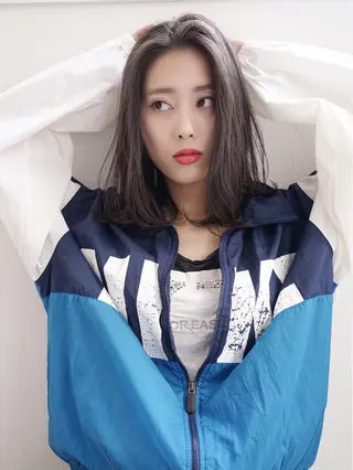 ミディアム カラー 花井 啓好のヘアスタイル