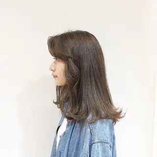 ミディアム カラー カラーモデル募集中 美容室ハピスのヘアスタイル