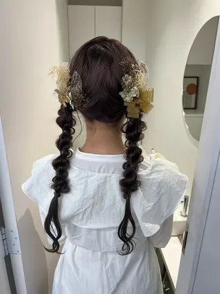 ヘアアレンジ アレンジ/ブラウン カラー HARU🕯のヘアスタイル