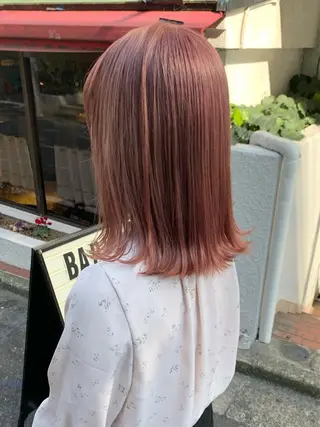 ミディアム カラー ヘアアレンジ 憧れの艶ハイトーンへ 🌙サイダサキのヘアスタイル