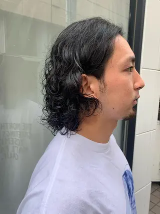 ミディアム パーマ メンズ 縮毛矯正✖️似合わせ 🌻ヒトミのヘアスタイル