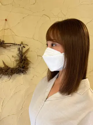 セミロング 柘植 雅大のヘアスタイル