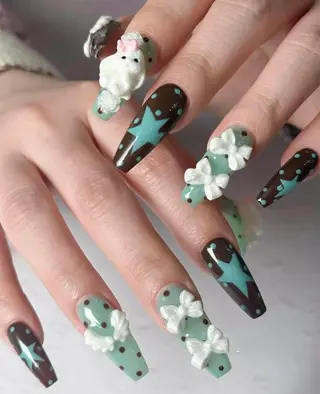 ロング カラー Bling Salonのネイルデザイン