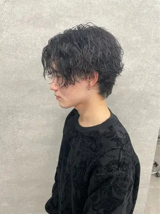 パーマ ヘアアレンジ メンズ Ryo横浜韓国ヘア/ 曲がる縮毛矯正特化のヘアスタイル