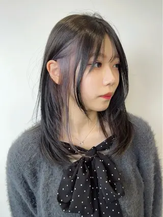 セミロング 韓国ヘア🇰🇷 スズキのヘアスタイル