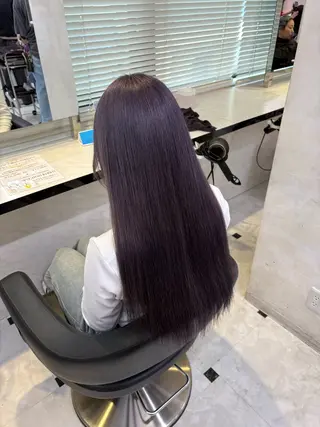 ロング カラー 透明感ベージュカラー 🪞上野🪞AIのヘアスタイル