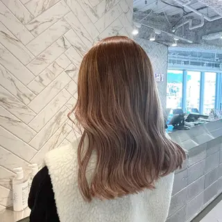 セミロング カラー 🌟難波/EIGHT 副店長RIKOのヘアスタイル