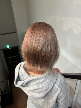 ミディアム カラー つやつやブラウンカラ ーあすかのヘアスタイル