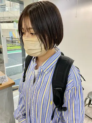 ショート 森貴裕/ベージュ/ パーマ/オリーブのヘアスタイル