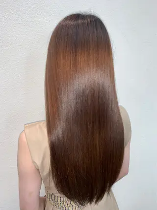 ロング パーマ ブリーチでもできる 縮毛矯正相原慎🌈のヘアスタイル