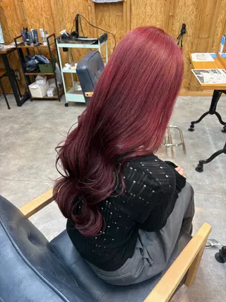 カラー まろみ暖色×ボブ ×chia🕯のヘアスタイル