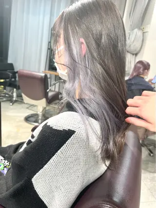 セミロング カラー ヘアアレンジ 🌈インナーカラー ‘ショウマ’🌈のヘアスタイル