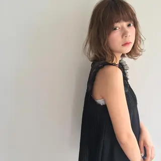 ミディアム ボブ/縮毛矯正 🌟梅田盛一🌟のヘアスタイル