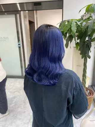 セミロング カラー レイヤー×透明感カラ ーHAYATOのヘアスタイル