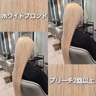 ロング カラー 雅/ダブルカラー/ 白髪ぼかしハイライトのヘアスタイル