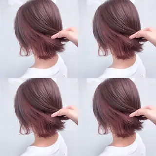 ミディアム カラー ウルフカット ハッシュカット/七海のヘアスタイル