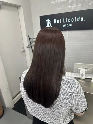 セミロング カラー 古田 昂也のヘアスタイル