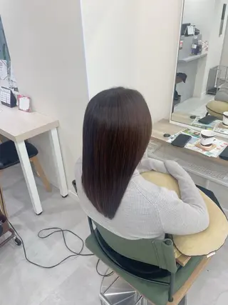 ロング パーマ NaVIユウジ 透明感カラーのヘアスタイル