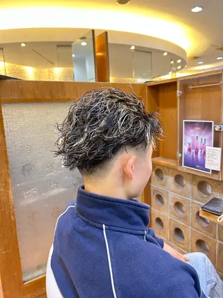 パーマ メンズ 相模大野メンズ パーマ 仁翔のヘアスタイル