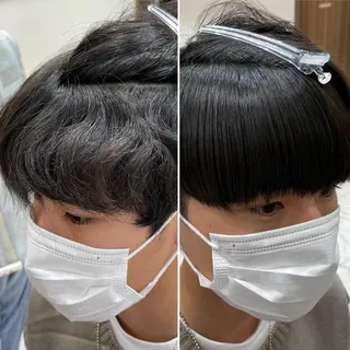 ショート パーマ メンズ 【メンズ縮毛矯正】 田中秀斗のヘアスタイル