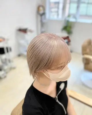 ミディアム カラー ヘアアレンジ メンズ キッズ ネイル マツエク・マツパ アイブロウ 🧡可愛い色落ち🧡 ハイトーン特化🧡のヘアスタイル