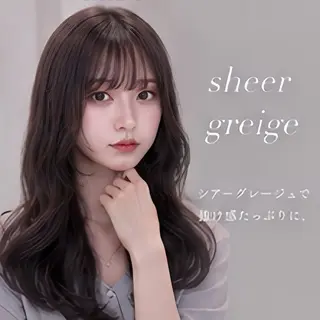 ロング カラー 🎀池袋🎀顔周り 💖🇰🇷おばかんのヘアスタイル