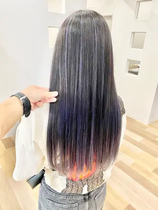 ロング ケアブリーチ 黒瀬有汰のヘアスタイル