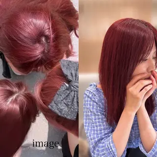 セミロング カラー 藤野 莉奈のヘアスタイル