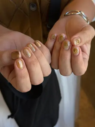 ショート カラー パーマ ヘアアレンジ メンズ キッズ ネイル マツエク・マツパ アイブロウ ar. harajukuのネイルデザイン