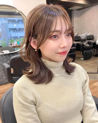 ミディアム カラー 似合わせレイヤー 🇰🇷荒木洋文のヘアスタイル