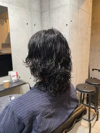 ショート パーマ メンズ 中崎町メンズパーマ/ シャドウ/山下拓実のヘアスタイル