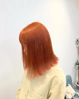 ミディアム カラー ほの カラー特化/ ブリーチ/ボブのヘアスタイル
