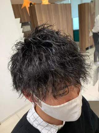 ショート パーマ メンズ 平本 雄馬のヘアスタイル