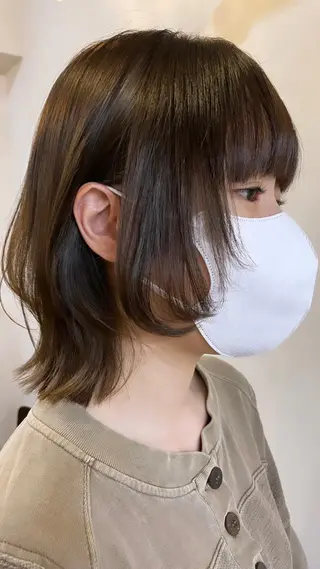 ミディアム ウルフカット/ボブ りなのヘアスタイル