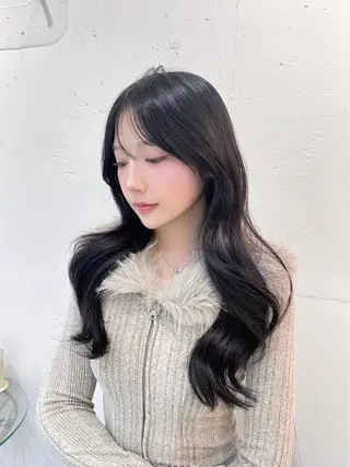 ロング カラー ハッシュカット/ 水光艶カラー/RINのヘアスタイル