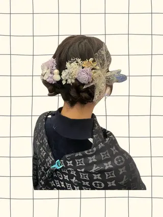 ヘアアレンジ ハイトーン/透明感 yuinaのヘアスタイル