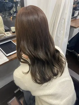 セミロング カラー ヘアアレンジ 🍒ᩚ名駅/艶髪 縮毛矯正/あゆ🍒ᩚのヘアスタイル