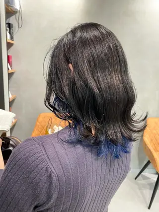 ミディアム カラー 【髪質改善】 梅田　聡のヘアスタイル