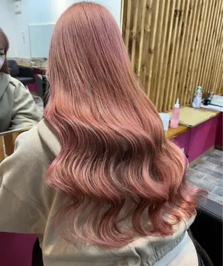 ロング カラー ヘアカラー&縮毛矯正 STAR☆RIVERのヘアスタイル