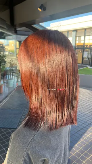ミディアム alu yuinaのヘアスタイル