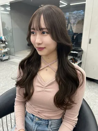 セミロング 博多ベージュ 🐻松井傑のヘアスタイル