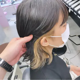 ショート カラー ブリーチ&エクステ 🥀ケアカラー特化のヘアスタイル
