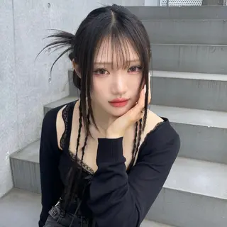 ロング ヘアアレンジ トレンドカラー🥣／ ヘアアレンジ✩.*˚のヘアスタイル
