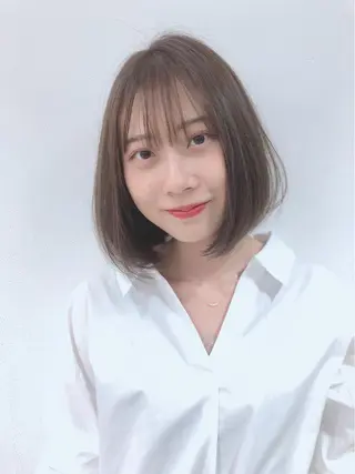 ミディアム 似合わせカット 迫留由弥のヘアスタイル