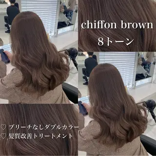 カラー 🤍ブリーチなし ブラウンhimi🤍のヘアスタイル