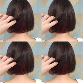 ミディアム カラー 小栗 麻衣のヘアスタイル